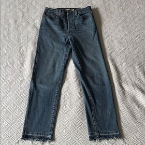 High Rise Blue Jeans